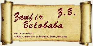 Zamfir Belobaba vizit kartica